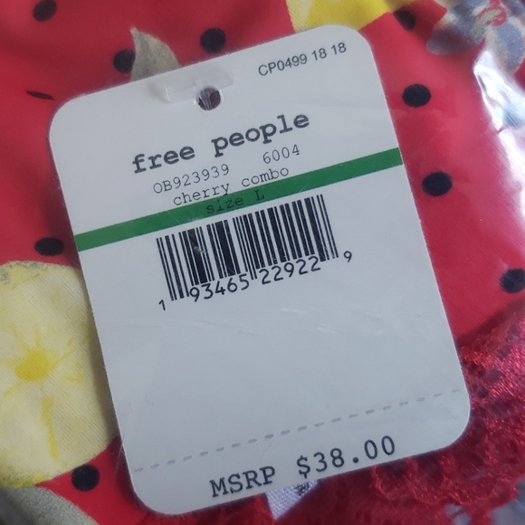 Intimately Free People Cherry Combo Mari Bralette - Picture 3 of 7